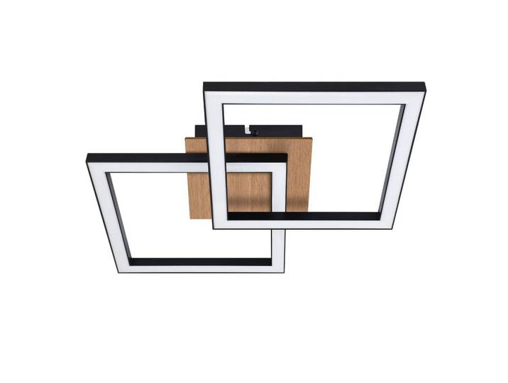 Nettlife Led-Deckenleuchte Frost 33.3/33/6.1 cm, Schwarz, Metall, LED integrated, 33x6.1x33.3 cm, Lampen & Leuchten, Innenbeleuchtung, Deckenleuchten, Deckenleuchten