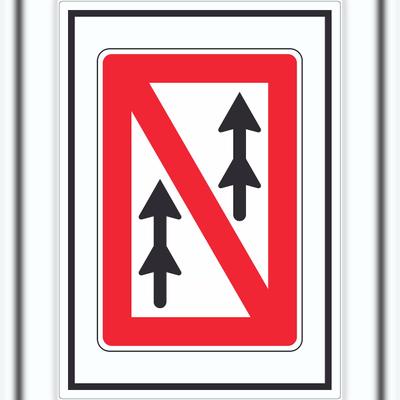 HB-Druck Überholverbot für Verbände Symbol Aufkleber A8 (52x74mm)
