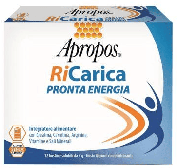 Apropos Ricarica Pronta Energia Integratore 12 Bustine