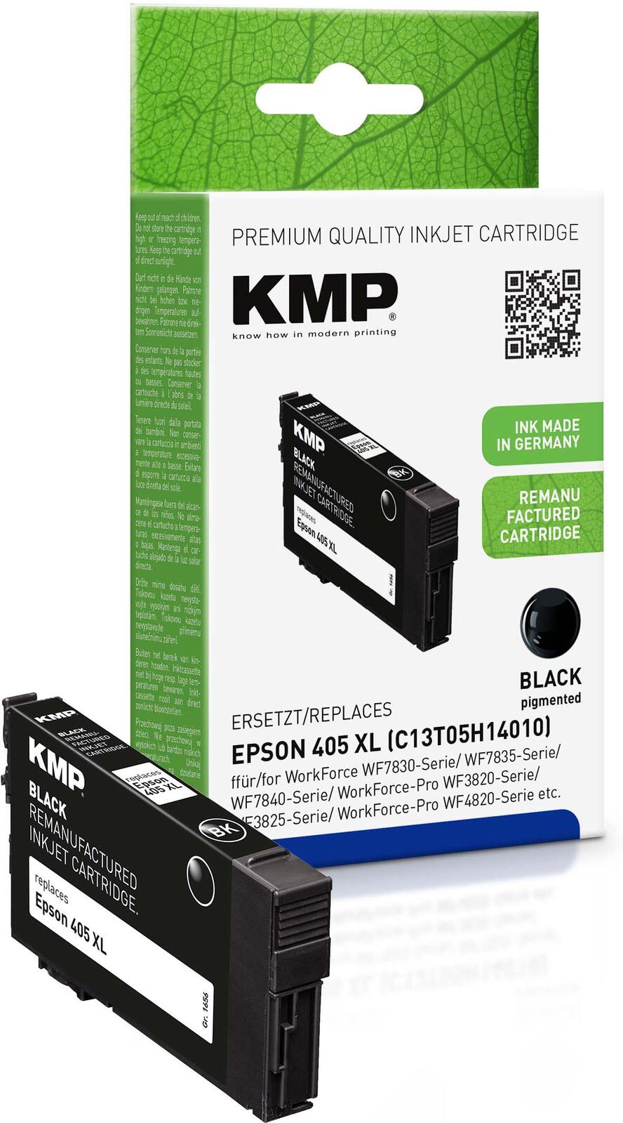 KMP Druckerpatrone schwarz kompatibel zu EPSON 405XL BK 1656,4001
