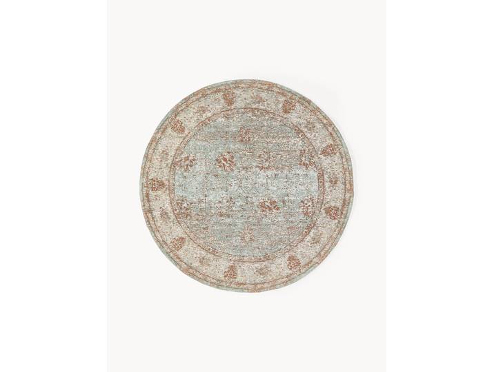 Tapis rond en chenille tissée main Rimini