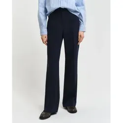 Gant für Damen. 4150334 Schmal geschnittene, ausgestellte marineblaue Kleiderhose (38), Lässig, Polyester