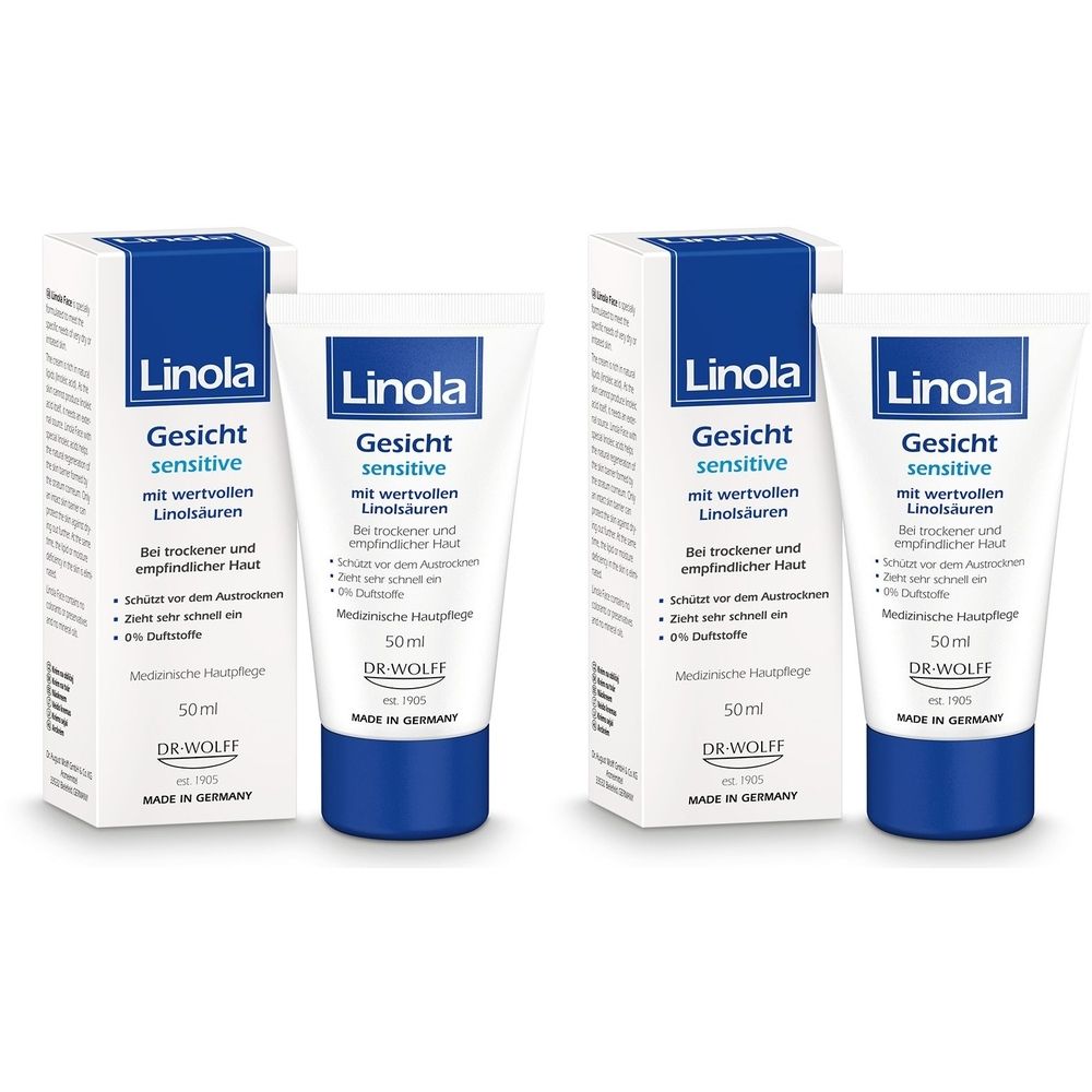 Linola Gesicht sensitive Creme 2x 2x50 ml