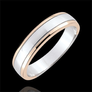 Edenly Herrentrauring Horizont - WeiÃŸgold, RosÃ©gold - 18 Karat