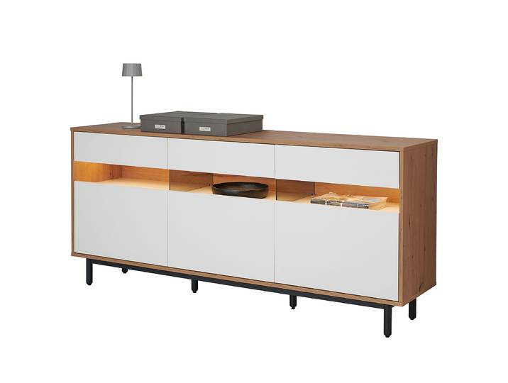 Enfilade 190 x 85 x 45cm Blanc/Marron
