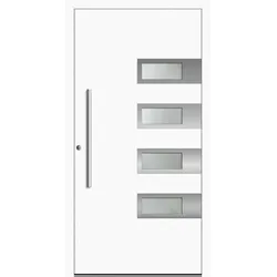 Schüco Aluminium Haustür "SHIRIN" ADS 75.SI RC2 Wunsch-RAL-Farbe innen öffnend DIN links