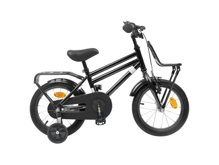 vidaXL Kinderfahrrad 14 Zoll für 3-5 Jahre alt Schwarz