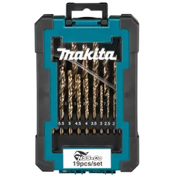 Makita Bohrer 19-teiliges Set HSS-Co Ø 1-10 mm, HSS-Co, Rundschaft - D-67561