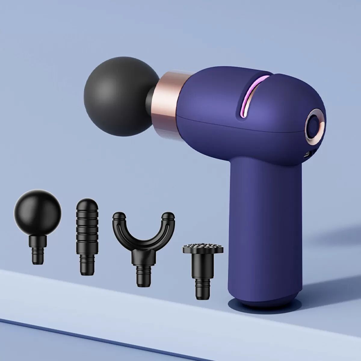 INF Mini elektrische Faszien-Massagepistole für Frauen — 12kg Perkussion, 6 Stufen, tragbar, leise, wiederaufladbar 30w Violett