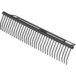 Siena Garden Gartentalente Rechen 40 Zinken 70 cm Breite, Gerätekopf aus  Stahl pulverbeschichtet in anthrazit