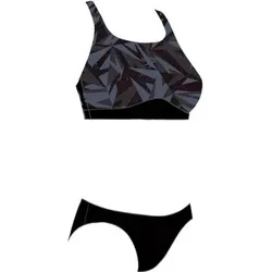 SPEEDO Damen Bikini HYPERBOOM RBCK BRF2PC AF BK/GY, Größe 44 in Schwarz Schwarz