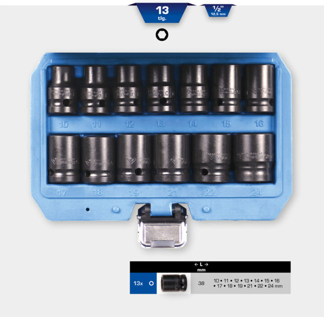 Brilliant Tools Set de douilles hexagonales courtes 1/2