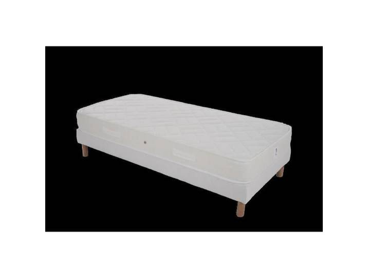 Ensemble Sommier + Matelas - 90x190 - H20cm - Sommier tapissier et Matelas en Mousse - Accueil Equilibré - ELITE ZEN