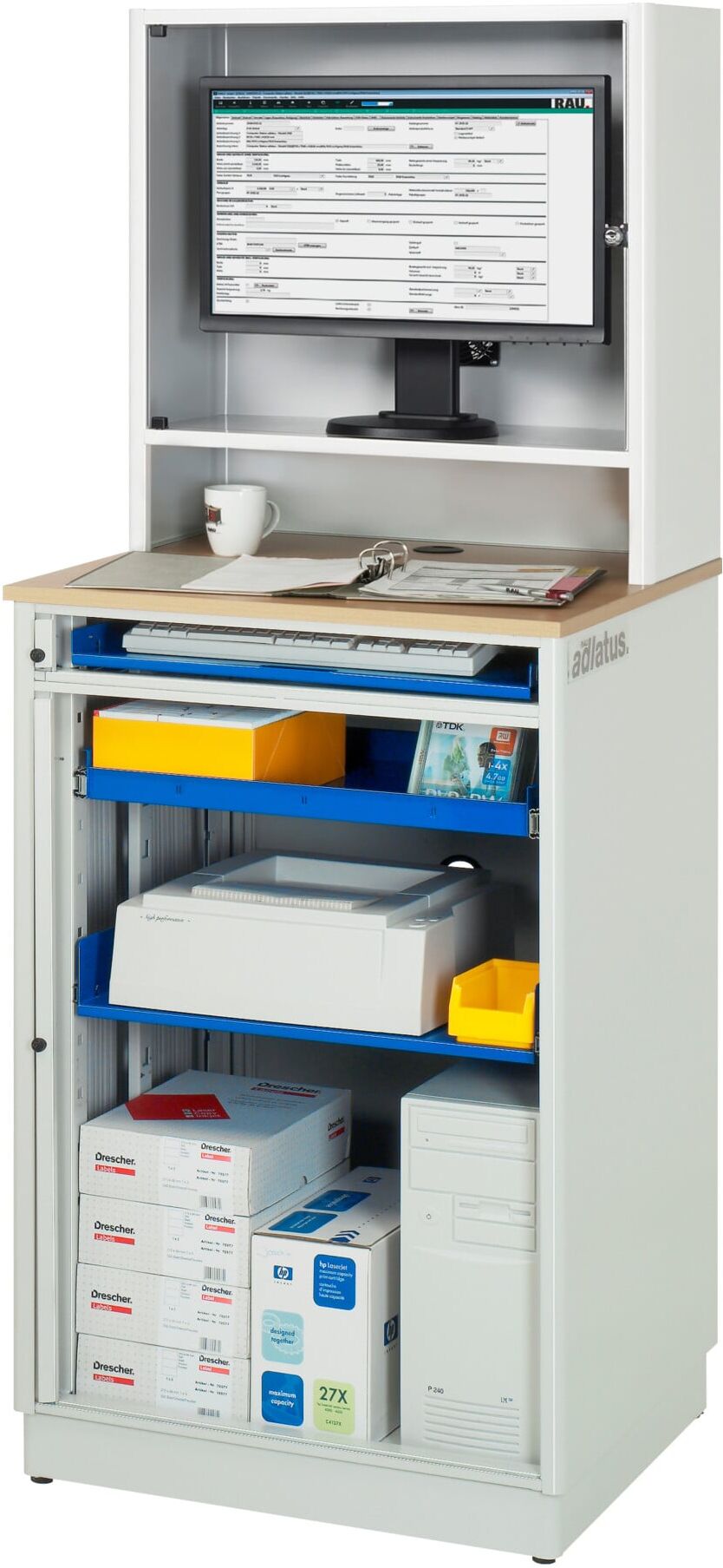 Rau Computer-Station stationär 20BxTxH 720x660x1810mm (07-2015.11)