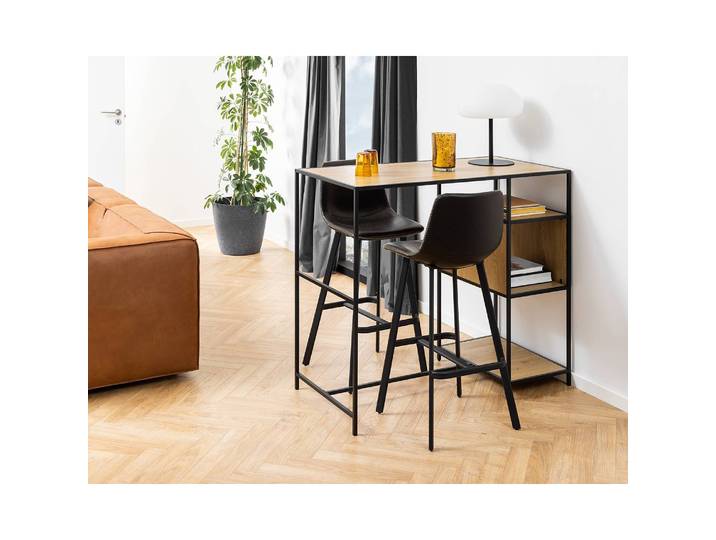 Barstuhl Gustave 2er-Set 47 x 103 x 50cm Schwarz