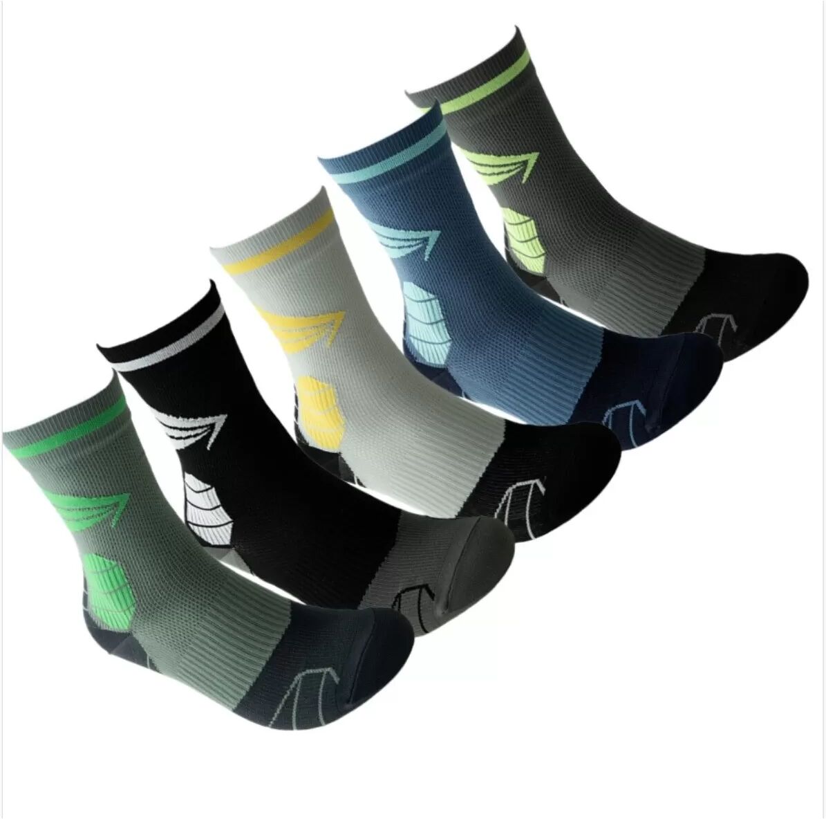 INF Professionelle Basketballsocken für Herren, Sportsocken - 5 Paare, kompatibel mit Huawei, Samsung, APPLE, Garmin
