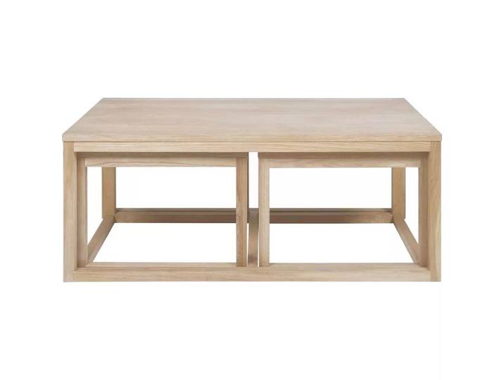 mutoni - Couchtisch Antoine Weiss pigmentiert 120x60x50, One Size, Braun