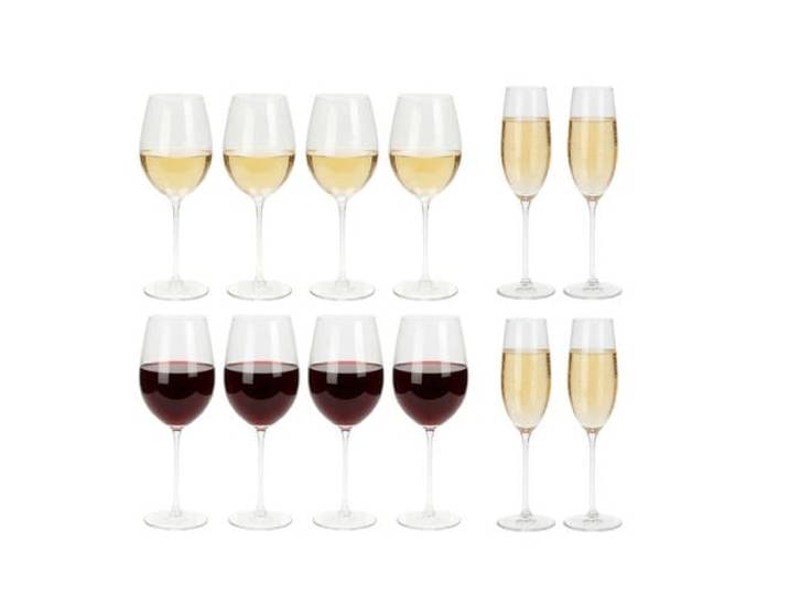 Cookinglife Wijnglazenset Solare 12-Delig - Rode wijnglazen + Witte wijnglazen + Champagneglazen
