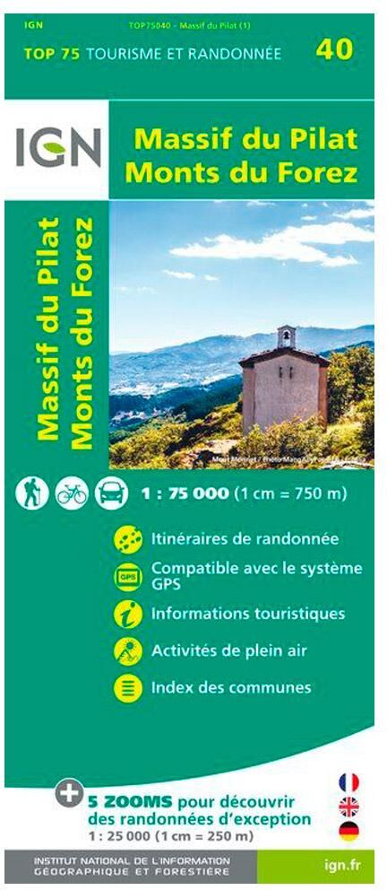 IGN  - Massif du Pilat Mont Forez - Carte