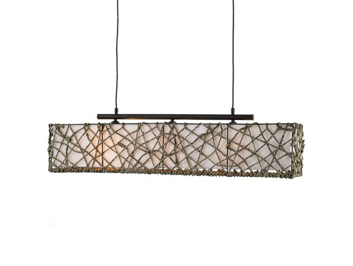 Suspension Angie II 100 x 20 x 120cm Marron/Marron Lin E27