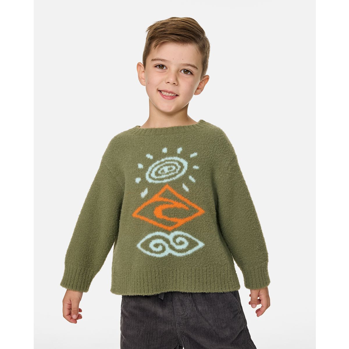 RipCurl Ride The Wave Knit-boy surplus green (8231) 45750 003TKN-8231-3-4