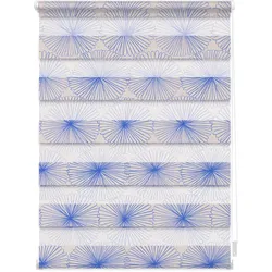 Lichtblick Duo Rollo Klemmfix, ohne Bohren, blickdicht, Flower wheel - Gelb