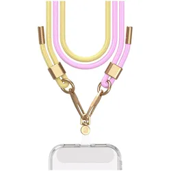 Force Case Universal Handyband zum Umhängen mit verstärkter Halterung, Handykette, Rosa, Transparent