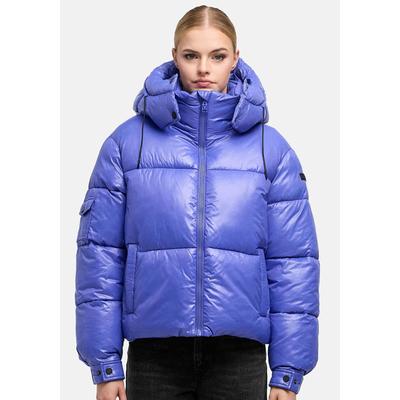 Winterjacke MARIKOO "Glimini", Damen, Gr. S, blau (deep lavender), Obermaterial: 100% Nylon, Jacken Winterjacke, Winterjacke mit Kapuze, modische Steppung, warm gefüttert