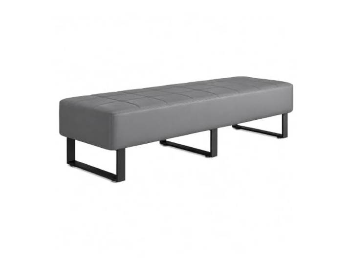 Wartezimmerbank, Robuste Kunstleder-Sitzbank ohne Lehne mit Metallbeinen Gepolsterte Sitzbank für Empfang, Büro, Praxis, Salon, Spa und Wartebereich(5,170CM/66.9IN)