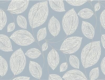 Candice Olson Contoured Leaves Indigo Blue Wallpaper