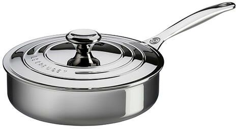 Le Creuset Signature Stainless Steel 24cm Saute Pan With Lid