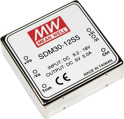 Mean Well SDM30-12S3 DC/DC-Wandler 16.5W Anzahl Ausgänge: 1 x Inhalt 1St.