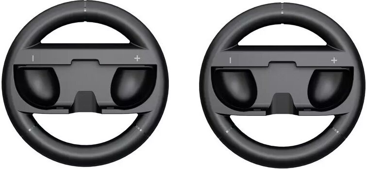 INF 2er-Pack Rennlenkräder kompatibel mit Switch 2 Joy-Cons - Verbessern Sie Ihr Rennerlebnis Schwarz
