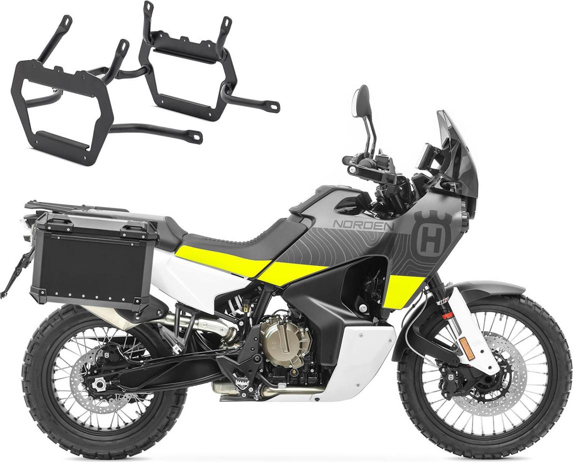 Set Alukoffer + Kofferträger passend für Husqvarna Norden 901 21-25 Al