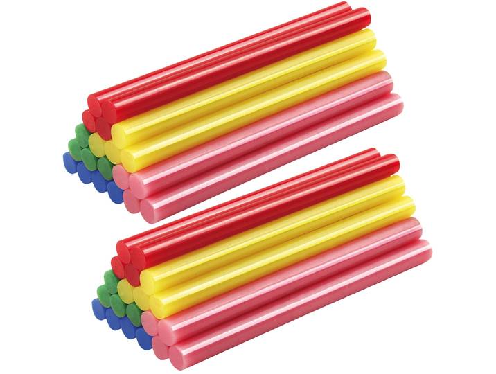 40 Niedrigtemperatur-Klebesticks, bunt