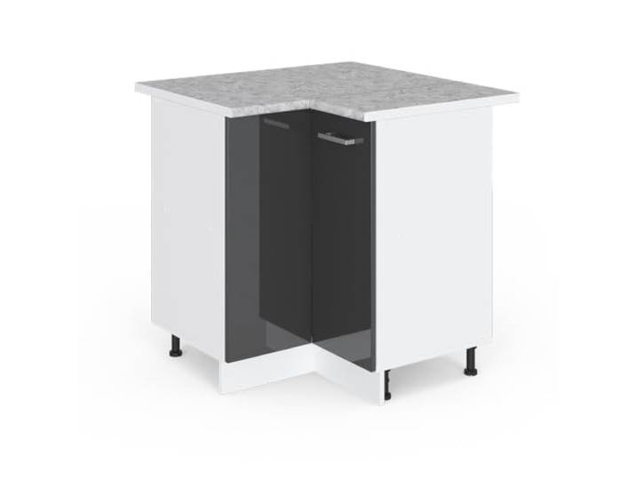 Vicco Eckschrank für Hausrat R-Line, Anthrazit Hochglanz, 75.6 cm