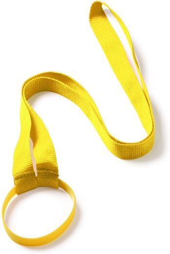 Porte-gobelet publicitaire en silicone avec cordon Aldaz jaune TAILLE UNIQUE ADULTE