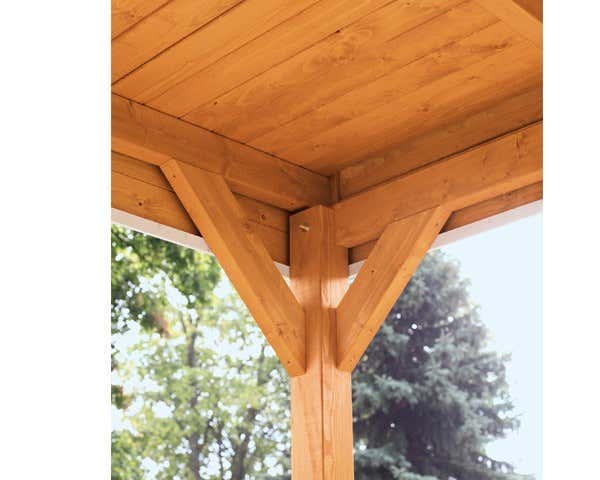 Alpholz Gartenpavillon Toulouse 302x302 aus Holz Gartenhütte Gartenlaube