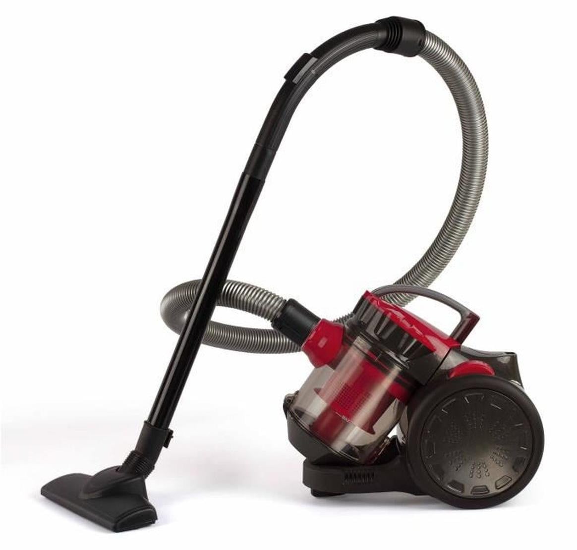 LIVOO DOH105R Bagless Multi-Cyclonic Stofzuiger - 700 W - 2 L - Rood/Zwart