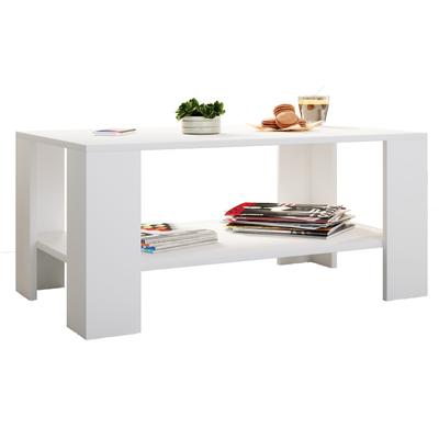 Couchtisch VCM "Holz Sofatisch Couchtisch Beistelltisch Dalus", weiß, B:90cm T:53cm, Tische, Couchtisch