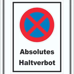 HB-Druck Absolutes Haltverbot Schild A4 (210x297mm)
