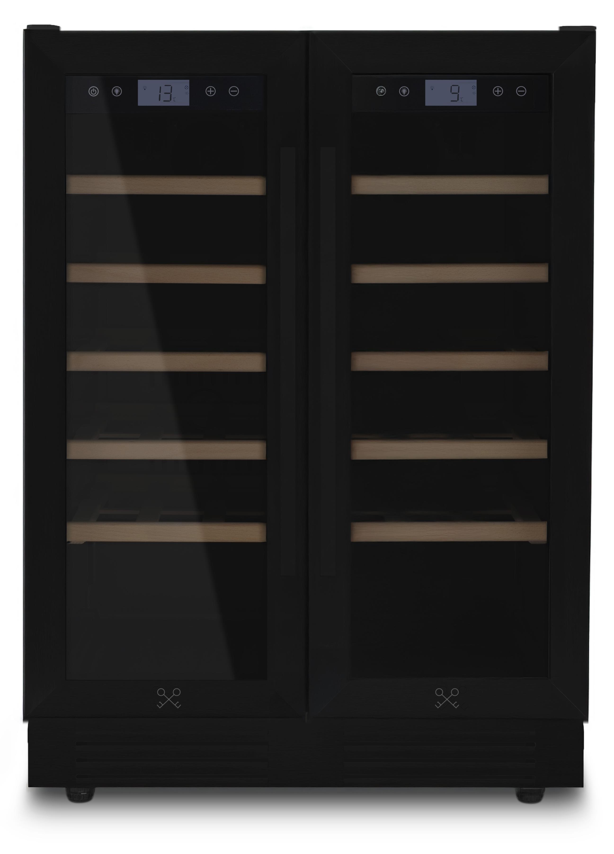Les Petits Champs Weinkühlschrank CAVCEDB42 Schwarz, 42 Flaschen, Kapazität 126L