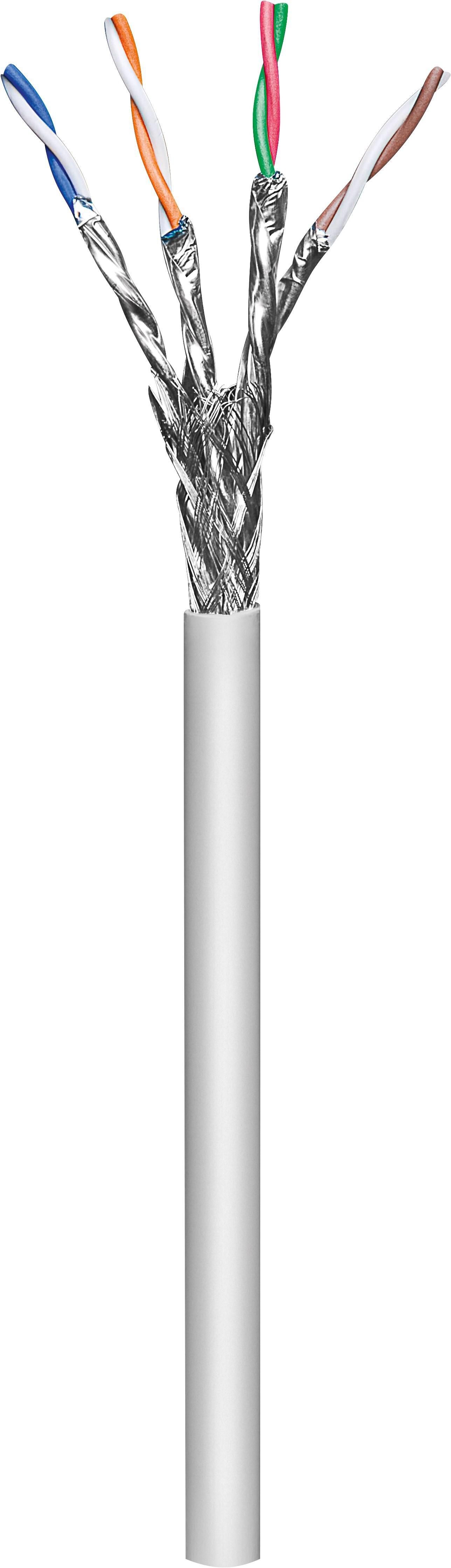 Microconnect S/FTP CAT6a LSZH Installation Cable Grey - 50m