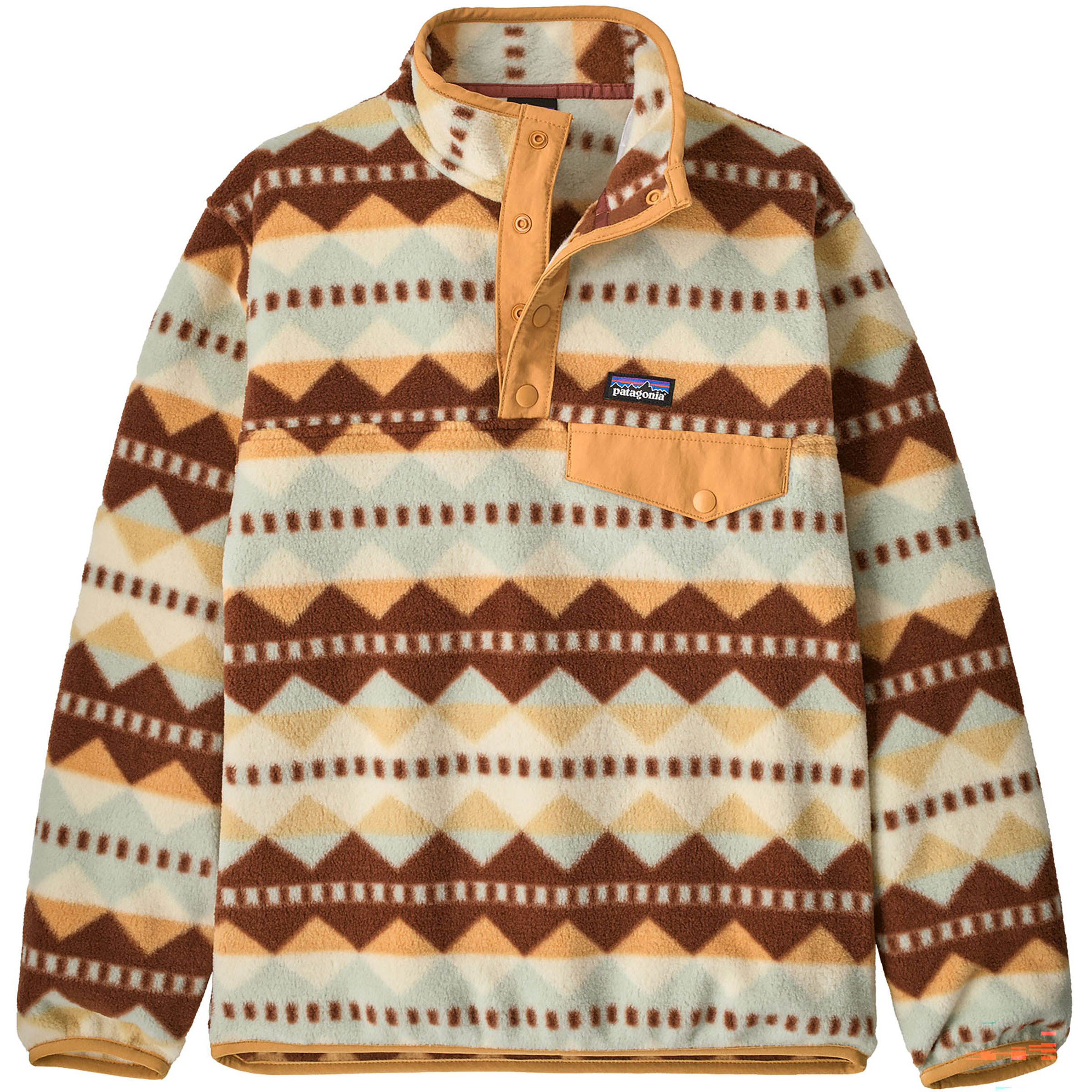 Patagonia Boys LW Synch Snap-T Kinder Pullover braun Größe 140 Trekking Atmungsaktiv