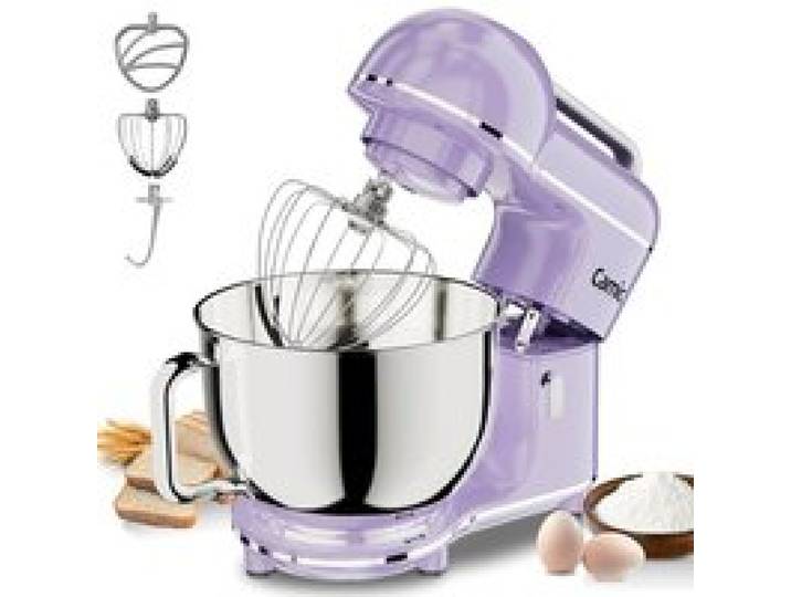 Robot Pâtissier-2000W-10 Niveaux De Vitesse Avec Poignée De Transport Bol Mélangeur En Inox (7L) Pétrin Avec Crochet Mélangeur Cro