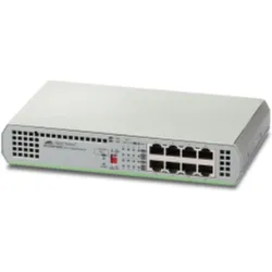 Allied Telesis L2 UM. GE 8P EXT.PSU (8 Ports), Netzwerk Switch, Grau