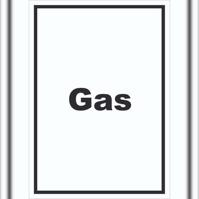 HB-Druck Gas Schild mit Text Anschluss hochkant A4 (210x297mm)