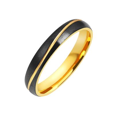 Partnerring AKZENT "Arvid, langlebig" Gr. 66, bunt (bicolor), Fingerringe, Herren, 66, Edelstahl