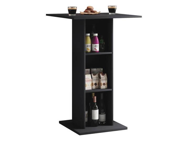 Mid.you Bartisch, Schwarz, quadratisch, 70x108x70 cm, Esszimmer, Tische, Stehtische