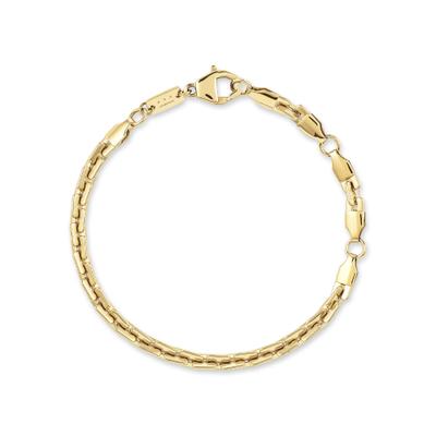 Edelstahlarmband COPENHAGEN STUDIOS "Schmuck Geschenk Edelstahl Armkette Unisex", gold (gelbgoldfarben), Armbänder, Damen, 22cm, Edelstahl, Edelstahlarmband